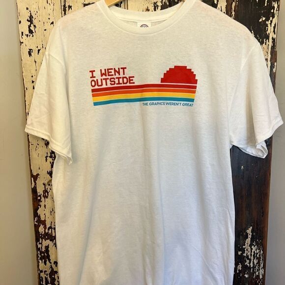 NWOT Funny men’s Went Outside The Graphics weren’tGreat!  Size L. - Picture 1 of 6